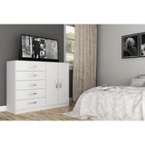 comoda austin portas gavetas branco