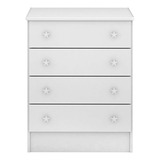 Cômoda Infantil Doce Sonho 4 Gavetas Branco Qmovi