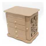 Cômoda Porta Joias Biju Madeira Mdf Gaveteiros