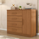 Cômoda Sapateira 1 Porta 4 Gavetas Genova Plus Bhwt
