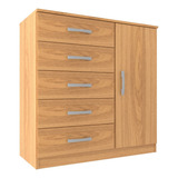 Cômoda Sapateira 1 Porta 5 Gavetas Zurique Evidência Wt