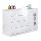 Cômoda Sapateira Com 4 Gavetas 1 Porta Isabele Phoenix Plus