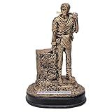 Companheiro Maçonaria Imagem Escultura Resina Branco Dourado Dourado 