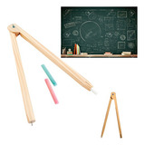 Compasso De Madeira Para Giz 40cm Quadro Verde Professor