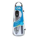 Compasso Escolar 400 Com Lapiseira 0 5mm 3 Grafites Cis