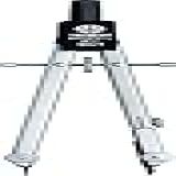 Compasso Técnico Balaustre Com Adaptador Universal Trident 9021 Cromo Fosco Traça Circunferências De Até 18 Cm