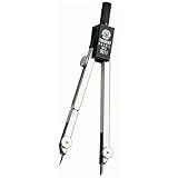 Compasso Técnico Compacto Com Haste Prolongadora Trident 9011 Cromo Fosco Traça Circunferências De Até 38 Cm