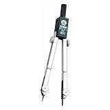 Compasso Técnico Compacto Com Hastes Prolongadoras Trident 9012 Cromo Fosco Traça Circunferências De Até 44 Cm