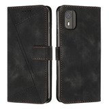 Compatível Nokia C02 ta 1522 Carteira Caso Couro Pu