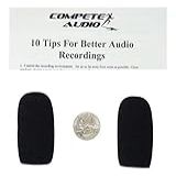 Compete Audio Pára Brisas Grandes De Espuma Para Microfone CA555 Da Compete Audio Capas De Microfone Pacote Com 2 Para Uso Com Microfones De Minicarma Fones De Ouvido Maiores E Microfones De Mesa