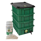 Composteira Doméstica 60litros E Acelerador De Compostagem Cor Verde