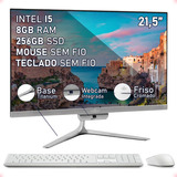 Computador Completo All In One I5 8gb Ssd 256gb Tela 21.5 Polegadas Com Bluetooth E Webcam Mouse E Teclado