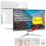 Computador Completo All In One Intel Core I5 21 5 8GB HD 500GB 4 Núcleos Super Turbo Hdmi Teclado E Mouse Strong Tech
