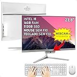 Computador Completo All In One Intel Core I5 23 8 Full HD 16GB SSD 512GB 4 Núcleos Super Turbo Hdmi Teclado E Mouse Strong Tech