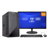 Computador Completo Fácil Intel Core I5 8gb Ssd 480gb C Monitor 19 Hdmi Led Teclado E Mouse 