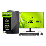 Computador Completo Fácil Intel I5 11400f 8gb Ddr4 Ssd 240gb