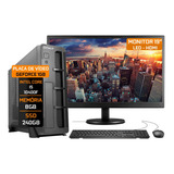 Computador Completo Fácil Slim Intel I5 10400f 8gb Ssd 240gb
