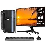 Computador Completo Intel Core I5 16GB HD 500GB Monitor 17- 4 Núcleos Super Turbo Pc Hdmi Teclado E Mouse Strong Tech