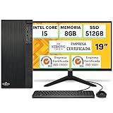 Computador Completo Intel Core I5 8GB SSD 512GB Monitor 19 HDMI Teclado E Mouse Preto Strong Tech