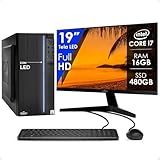 Computador Completo Intel Core I7 16gb Ssd 480gb Monitor 19 Teclado E Mouse Strong Tech
