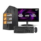 Computador Completo Intel I5 8Gb Ssd 240Gb Monitor 24