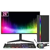 Computador Completo RGB Intel Core I7 16GB SSD 256GB Kit Gamer Monitor LED 24 Windows 10 3green Colors