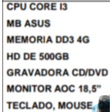 Computador Intel Core I3 4gb Hd 500 Gb Completo Semi Novo