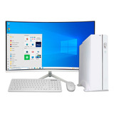 Computador Pc Slim Branco I7 16gb Ram Ssd 480gb Tela 23 Wifi