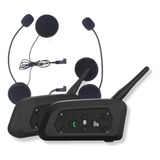 Comunicador Capacete V6 Plus 2 Unidades Par Bluetooth 5 0