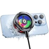 Comvin Cooler Magnético De Celular Para Jogos Ventilador De Resfriamento De Celular Com Clipe Radiador RGB Portátil Para IPhone MagSafe Series Android IPad Tablet Jogos De Celular Transmissão Ao