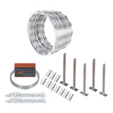 Concertina Cerca 30 Cm Kit Instalação P 15 Metros Germad