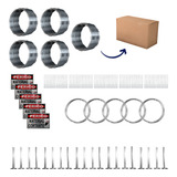 Concertina Cerca Arame 30 Cm Kit Instalação P 50 Metros