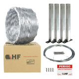 Concertina Inox 30cm Para 10 Metros Com Kit Completo Cod 38