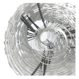 Concertina Inox Dupla Eletrificada 45cm Para 10 Metros Kit