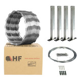 Concertina Simples 45 Cm Para 10 Metros Kit Instalação