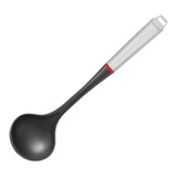 Concha Colher Nylon Preto Com Alça Aço Inox Tramontina