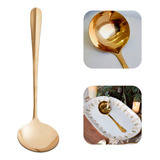 Concha Dourada P servir Caldos Feijão Inox 32cm Cozinha Lyor