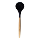 Concha Silicone Bambu 32cm Utensílio Cozinha