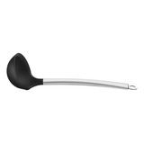 Concha Tramontina Apreciatta Silicone Cabo Aço Inox Satinado Cor Preto