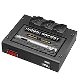 Condicionador De Energia Proteção Filtro Entrada 110v E 3 Saídas 110v C USB Áudio Vídeo Home Theater Upsai Power Pocket