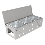 Condimentadora Inox Pizzaria Buffet 3 Cubas Pizzaiolo