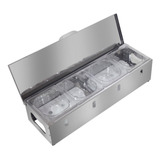 Condimentadora Pizzarola 4 Cubas Inox Refrigerada