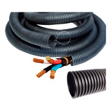 Conduite Eletroduto 1 Polegada Reforçado Rolo 50 Metros Cobertura Preto