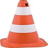 Cone De Sinalização Com 50 Cm Branco E Laranja Em Polietileno Vonder VDO2291