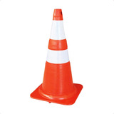 Cone De Sinalização Flexível 75cm Nbr 15071 Faixa Refletiva