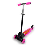 Conect Brinq Patinete Infantil Dobrável 4 Rodas Scooter Cor Rosa