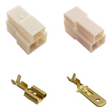 Conector 3 Vias Faston 6 3 Macho Fêmea Terminais 10 Kits