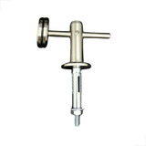 Conector Aço Inox 90 Vidro Alvenaria Guarda Corpo Polido