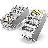 Conector Blindado Rj45 Cat6 Tipo EZ Passagem Pacote C 100 Un