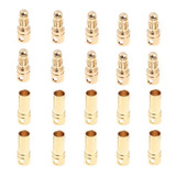 Conector Bullet Gold 3 5mm Motor Esc Banana Plug 10 Pares Rc